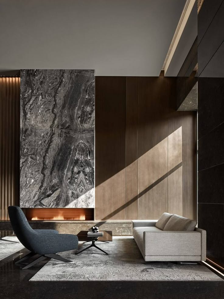A refined contemporary interior with warm natural light