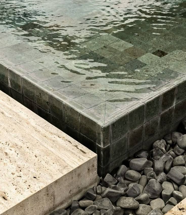 Architectural stone and water detail
